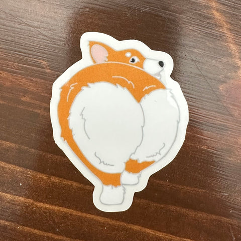 Corgi Bum Vinyl Sticker