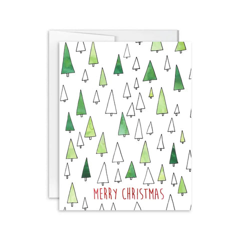 Merry Christmas Holiday Trees Card