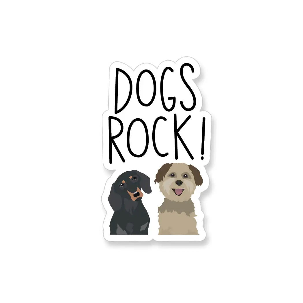 Dogs Rock Vinyl Sticker