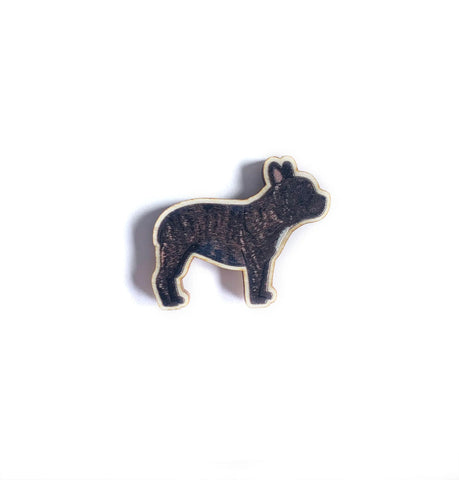 French Bulldog (brindle) Wooden Pin