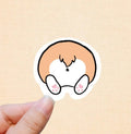 Corgi Bum Vinyl Sticker