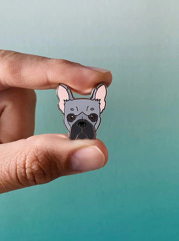 French Bulldog (gray) Enamel Pin