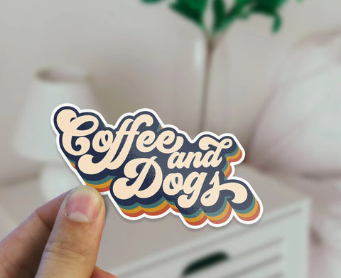 Coffee & Dogs Vinyl Sticker