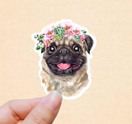 Pug Bee | Vinyl Sticker Pug Bee | Vinyl Sticker