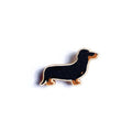 Dachshund (black) Wooden Pin