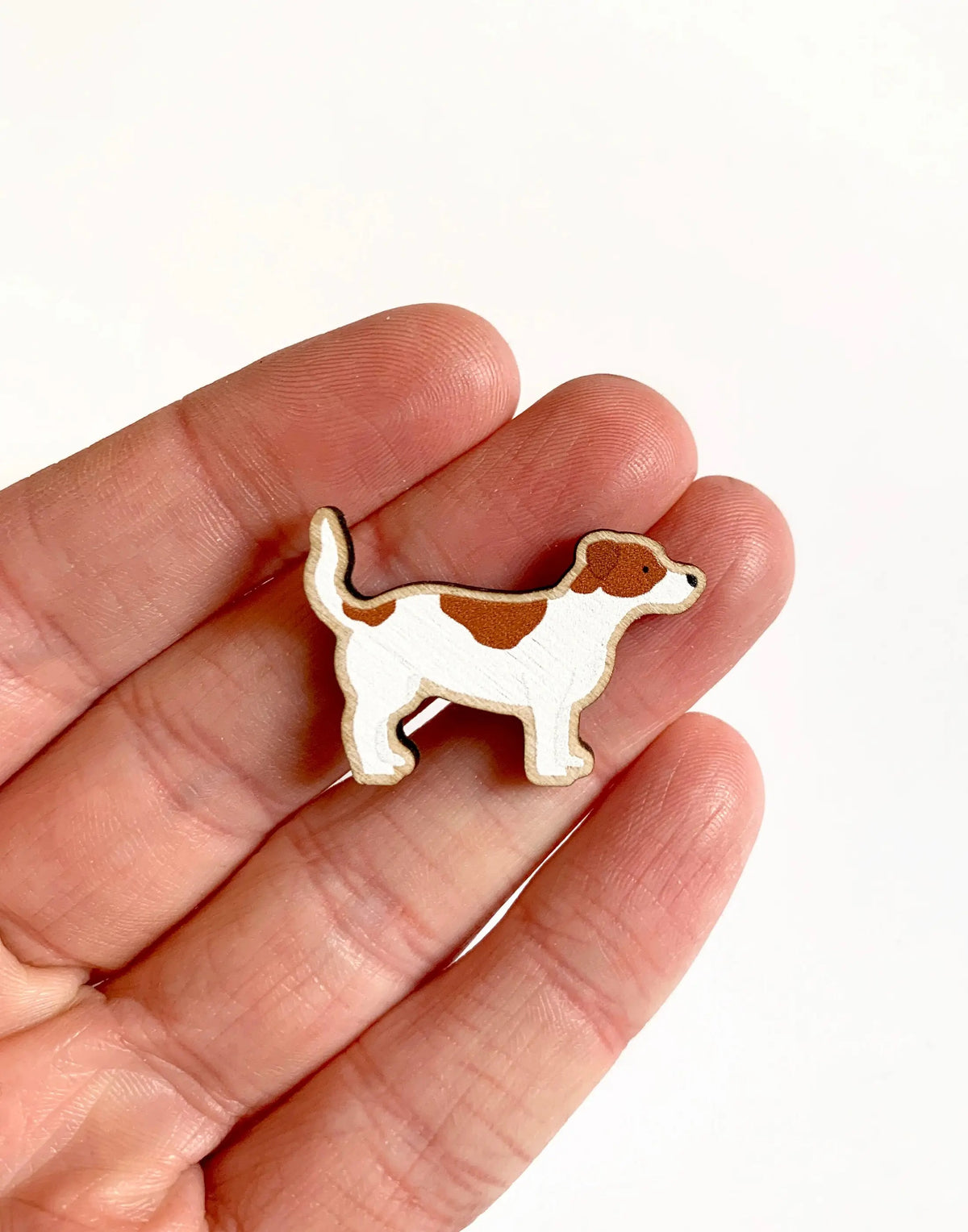 Jack Russell Wooden Pin