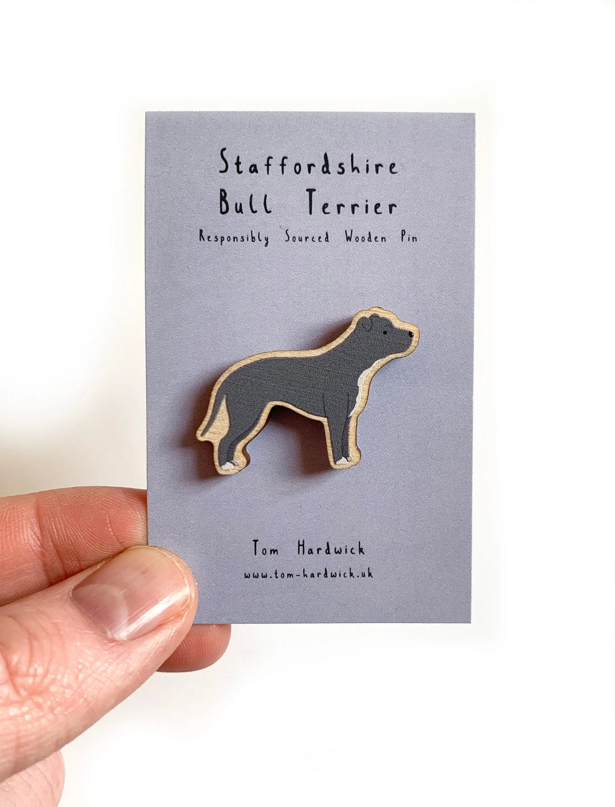 Staffordshire Bull Terrier Wooden Pin